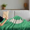 thumbnail image 3 of Yin Yang Soft Flannel Fleece Throw Blanket, Symbolic Image of 2 Sleeping Cats Forming Yin Yang Shape and Trigrams, Cozy Plush for Indoor and Outdoor Use, 50" x 70", Sea Green Grey White, by Ambesonne, 3 of 5