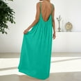 thumbnail image 4 of Letdown Women's Backless Cami Lounge Dress - Solid Color Sleeveless Sundress with Adjustable Back Tie | Casual Housewear & Beachwear (Mint Green,XL), 4 of 9