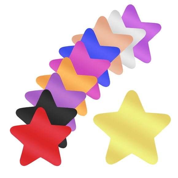 Uxcell 60 Pack Star Cutouts Paper Bulletin Board Decorations Multi-Color 3.4x3.4"