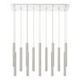 thumbnail image 5 of Z-Lite Forest 3 Light Steel LED Island Pendant in Matte White and Brushed Nickel, 5 of 5