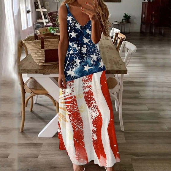 Lilgiuy Womens Summer Casual Beach Sleeveless Suspenders Printing Dress Fall Dresses for 2022 Spring Winter