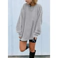 thumbnail image 2 of Sherrylily Women Oversized Long Sleeve Sweatshirts Round Neck Casual Pullover Top, 2 of 4