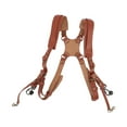 thumbnail image 1 of Accesorios para correa de cámara para cámaras, arnés de cuero de doble hombro Correa de cuero marrón para cámara Arnés de cuero de doble hombro Funcionalidad versátil, 1 of 8