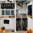 thumbnail image 2 of Funny Happy Halloween Kitchen Curtains Window Curtains and Valances Set 36 Inch, Skeleton Pumpkin Bat Spider Web Short Tier Curtain for Kitchen, Funny Small Kitchen Decor, 2 of 6