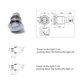 thumbnail image 5 of Encendiendo Bocina de campana para barco, RV, coche, 12V, reinicio automático, botón pulsador LED azul, interruptor momentáneo, 5 of 9