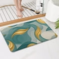 thumbnail image 4 of Teal Gold Wave Marble Pattern Bathroom Rugs Mat,Non Slip Microfiber Bathroom Rug,Rubber Backing,Soft Bathroom Mats for Bathroom Floor,Tub and Shower,17x27in(43x68cm), 4 of 4