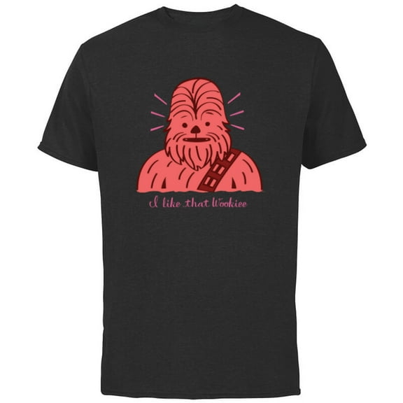 Star Wars Chewbacca I Like That Wookiee Valentine’s Day - Short Sleeve Cotton T-Shirt for Adults - Customized-Black