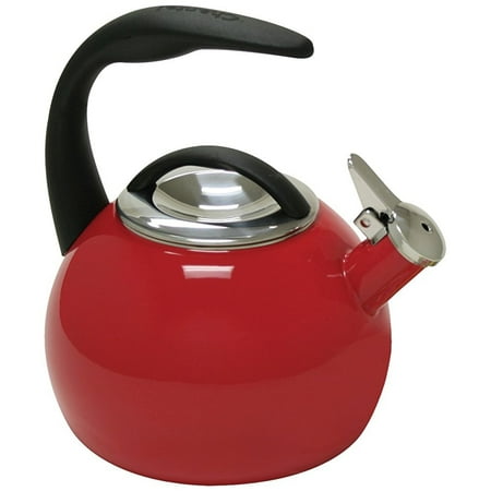 Chantal 40th Anniversary 2-Quart Enamel on Steel Teakettle, Chile Red