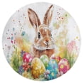 thumbnail image 3 of Easter Bunnies Rabbits Round Small Area Rug, Print Non Slip Washable Floor Mat, Soft Throw Rug for Living Room, Powder Room Entryway, Bathroom, Bedside, 3 of 7