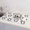 thumbnail image 6 of Yiaed Colorful Hearts Penguin Print Highly Absorbent Microfiber Kitchen Counter Mat, Dish Drying Pad for Dishes, Utensils, Pots and Pans, Large 18" x 24", 6 of 7