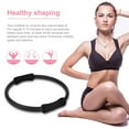 thumbnail image 4 of Walbest Pilates Yoga Ring, Magic Exercise Fitness Circle for Toning Inner & Outer Thighs, Black, Diameter: 15.16", 4 of 7
