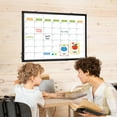 thumbnail image 3 of DOLLAR BOSS Magnetic Dry Erase Calendar Whiteboard 24"x18" Monthly Whiteboard Calendar Double-Sided Dry Erase Board White Board Calendar for Wall with Eraser Markers Magnets, Black Aluminium Frame, 3 of 9