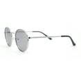 thumbnail image 3 of Small Micro Round Metal Rim Retro Dad Fashion Sunglasses Silver - Black, 3 of 4