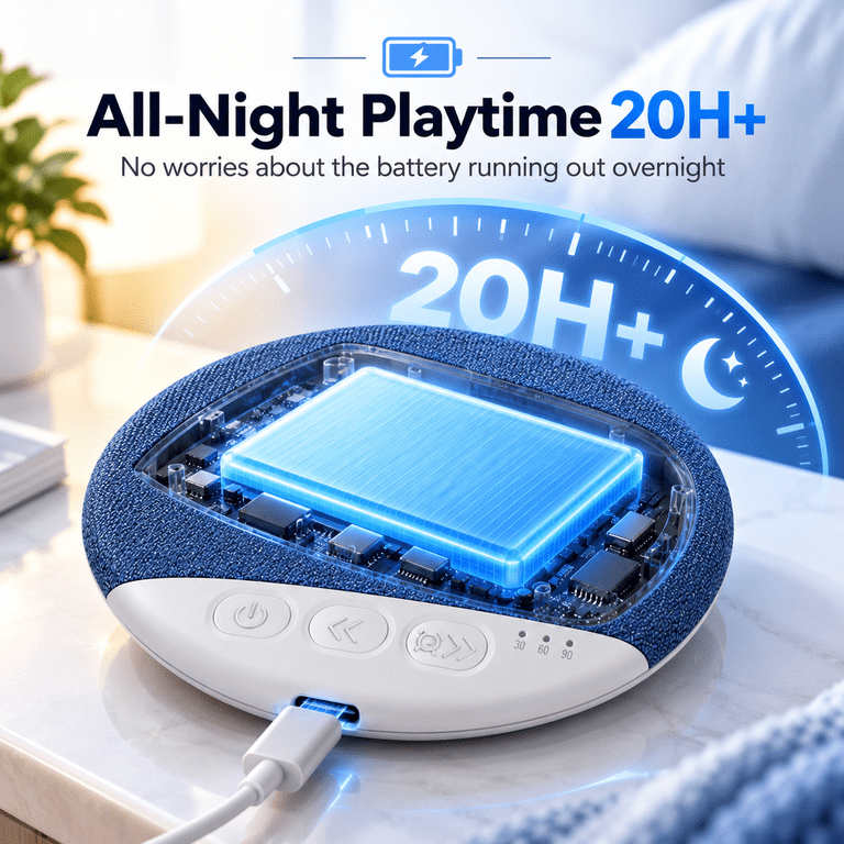 DTIRD Ultra-Thin Bluetooth Pillow Speaker with White Noise photo 4
