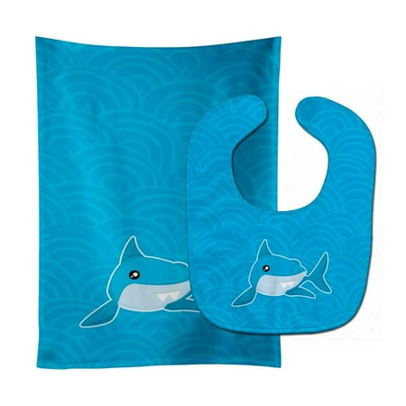 

Shark With Waves Baby Bib & Burp Cloth