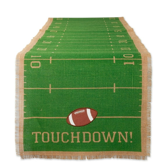 DII Touchdown Print Jute Table Runner 14X74"