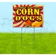 thumbnail image 1 of All Beef Hand Dipped Corn Dogs (18" x 24") Yard Sign, Includes Metal Step Stake, 1 of 6