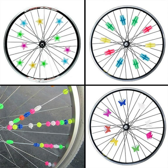 GAXIRE 62pcs Bike Wheel Spoke Accessories Assorted Color Decorative Bicycle Ornament