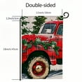 thumbnail image 3 of PHYHOO Merry Christmas Garden Flag Red Truck Xmas Trees Double Sided Buffalo Plaid Christmas Holiday Banner Burlap Yard Flag Winter Decor Outside Farmhouse Decoration White, 3 of 6