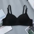 thumbnail image 2 of Ashirexll Pepper Bras for Women Small Breast Adjustable Spaghetti Strap Ultra-Thin Breathable Comfortable Soft Small Chest Push Up Wireless Bras Black XL, 2 of 3