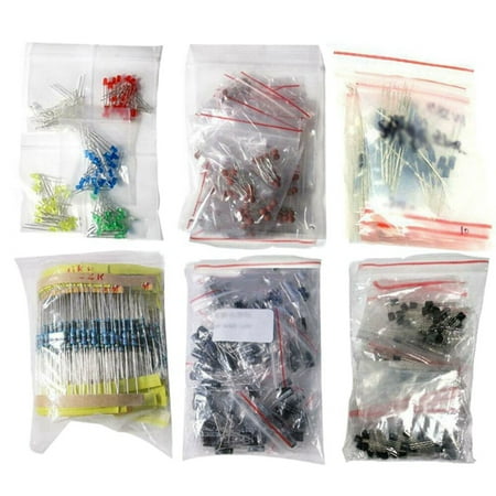

1390 Pcs Electronic Components LED Diode Transistor Capacitor Resistance Kit
