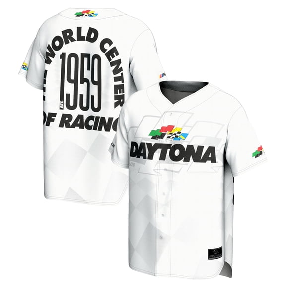 Men's ProSphere White Daytona International Speedway Daytona 500 Baseball Fashion Jersey