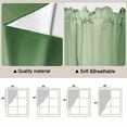 thumbnail image 3 of Green Ombre Kitchen Window Curtains, Swag Curtains Valance for Bedroom Living Room Bathroom, Modern Gradient Abstract Art Rod Pocket Window Treatment Curtain Block Drapes 2 Panels 36"x36", 3 of 9