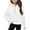 White, variant on Lenpel Hoodies for Girls Casual Long Sleeve Half Zip Hooded Cropped Sweatshirts Pullover Sweatshirt Tops with Thumb Holes(Watermelon Red,13-14 Years)