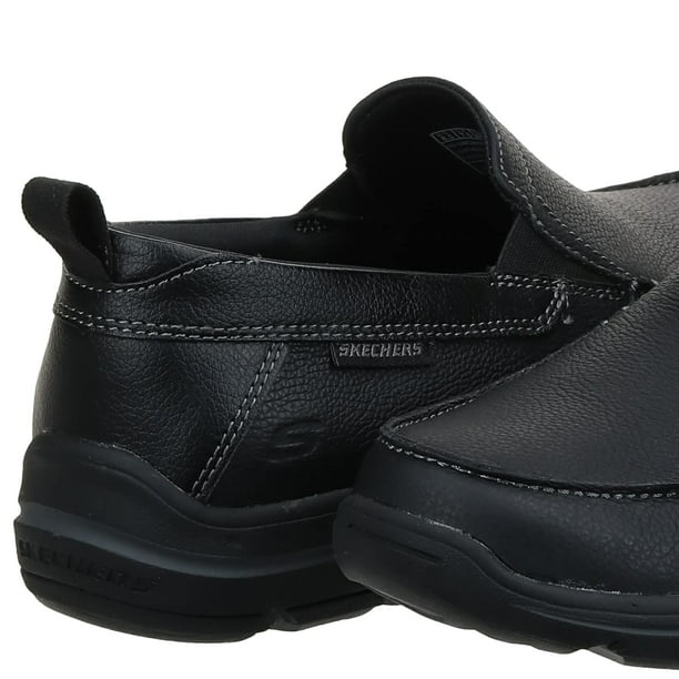 Skechers Men s Harper Delen Slip On Loafer Black Leather 10 M US