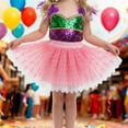 thumbnail image 2 of RMGVDSD Tutu Skirt For Girls Carnival Solid Color Skirt Classic Elastic Waist Layered Tutu Tulle Skirt Birthday Party Dance Skirts Stylish Dresses, 2 of 5