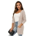 thumbnail image 6 of VERABENDI Women's Casual Cardigan Fall Sweaters Chunky Cable Open Front with Pockets Knit Jackets,S-2XL, 6 of 7