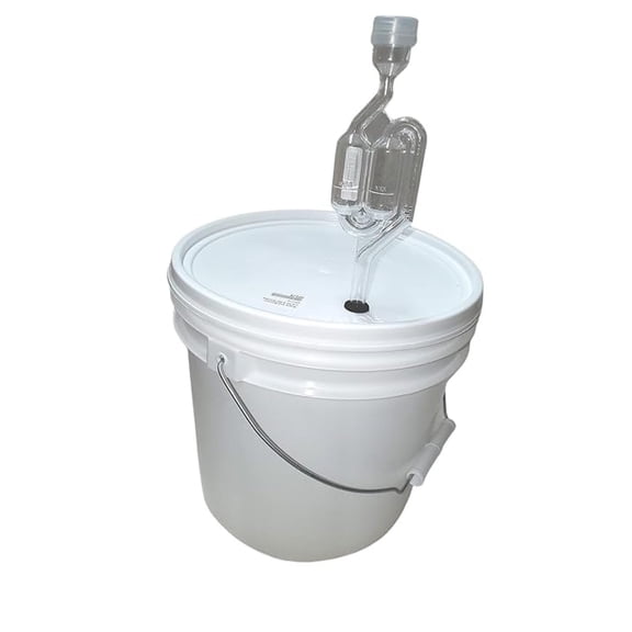2 Gallon Fermenter Bucket with Airlock & Lid - Small Batch Brewing, Winemaking, Homebrew Primary Fermentation - Food Grade Plastic, Portable & Durable