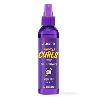 Aussie Miracle Curls Curl Refresher Spray for Frizzy Hair, Silicone Free 5.7 fl oz