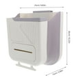 thumbnail image 2 of RENACLIPY 1Set Food Waste Bin for Use 10.2X9.8X5.9in Foldable Wall-mounted Plastic, 2 of 6