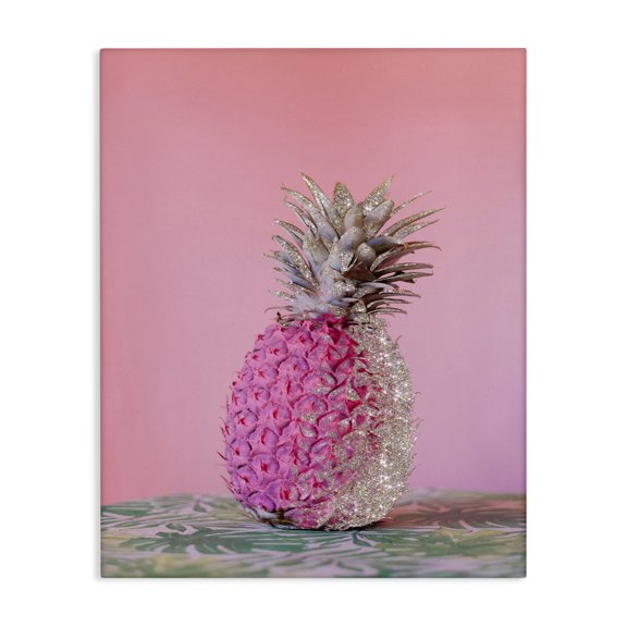 Stupell Industries Glam Pink Glam Disco Pineapple Canvas Art, 16 x 20, by Ziwei Li