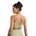 thumbnail image 1 of High Impact Sports ,Racerback Running Bra Workout Crop Tank Tops Longline Sports Bra Push Up Light green S, 1 of 8
