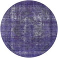 thumbnail image 1 of Ahgly Company Machine Washable Indoor Round Industrial Modern Purple Sage Bush Purple Area Rugs, 3' Round, 1 of 7
