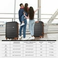 thumbnail image 2 of 5-Piece Luggage Set with Expandable Travel Bag - Includes 16", 20", 24", 28" Suitcases with 360° Spinner Wheels and Adjustable Telescopic Handles, black and brown, 2 of 2