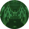 thumbnail image 1 of Ahgly Company Machine Washable Indoor Round Transitional Dark Forest Green Area Rugs, 4' Round, 1 of 7
