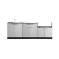 thumbnail image 1 of NewAge Products Armoire de Cuisine Extérieure en Acier Inoxydable, Ensemble de 3 Pcs avec Évier, Armoire de Bar et de Gril, 1 of 14