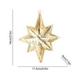 thumbnail image 3 of Golden Acrylic Star Ornament with Gemstones - 5.5 Inch Shiny Christmas Tree Pendant for Holiday Decor Multicolor, 3 of 8