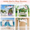 thumbnail image 5 of Fymlhomi Wedding Arch Draping Fabric 2 Panel 216 inch White Chiffon Fabric Drapery Backdrop Curtain Draping Voile Swag for Wedding Ceremony Party Archway Stage Decoration, 5 of 5