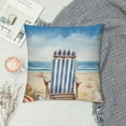 thumbnail image 2 of COMIO  Summer Beach Pillow Cover Tropical Sea Ocean Cushion Case Blue Throw Pillow Case Summer Decorative Cushion Cover for Indoor Outdoor Couch Bed Sofa Home Decoration, 2 of 5