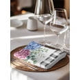 thumbnail image 6 of Blue Pink Hydrangea Cloth Napkins Set of 4 Reusable Dinner Napkins, Eucalyptus Leaves Summer Botanical Plaid Cocktail Napkin Washable Table Napkins for Wedding/Holiday Party/Baby Shower 20"x20", 6 of 7