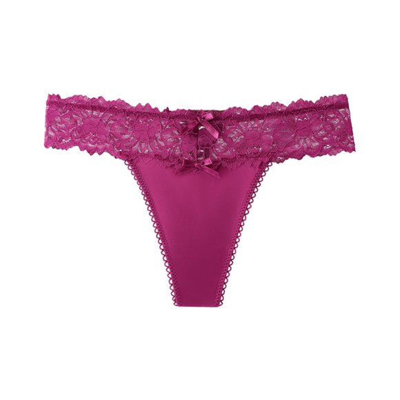 Holiday Deals Cameland Women Sexy Lace Underwear Ice Silk Bikini Panties Breathable Comfy Thong Briefs