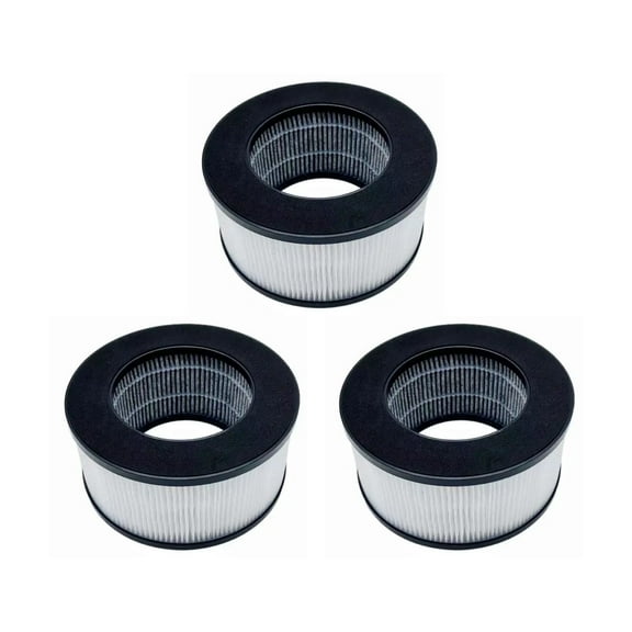 Nispira True HEPA Replacement Filter for CVS Health Desktop Air Purifier 3-in-1 True HEPA Activated Carbon, 3 Packs