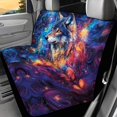 thumbnail image 2 of Chririnla Galaxy Wolf Pattern Bench Seat Covers for SUV, 2pcs Stretch Car Seat Cover Non-Slip Scratch Proof Car Rear Seat Covers, 2 of 7
