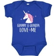 thumbnail image 3 of Inktastic Grammy and Grandpa Love Me Girl Unicorn Girls Baby Bodysuit, 3 of 5