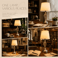 thumbnail image 2 of Coliware Table Lamp Set of 2, Silver Traditional Dimmable Desk Lamps with Touch Control USB Charging Port, Farmhouse Tapered Drum Shade Bedside Nightstand Lamps for Living Room Bathroom Bedroom, 2 of 13