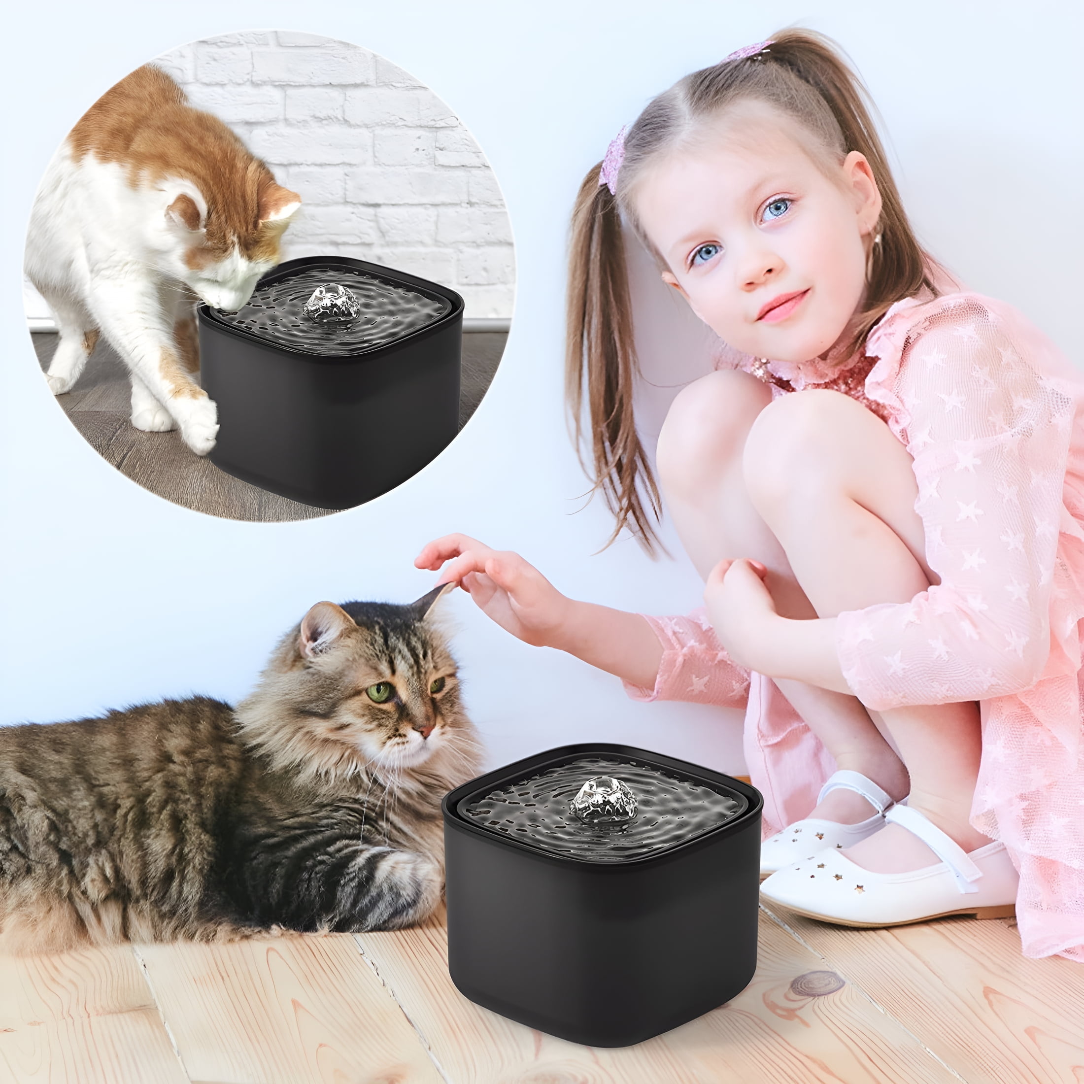 ACDANC 2026 New Pet Fountain, Automatic Circulating Filtration Water Dispenser Cat Water Fountain Dog Water Dispenser with Smart Pump for Cats, Dogs Gray